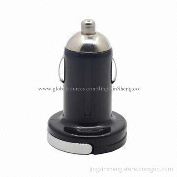 Dual-USB Sockets In-car Charger for iPhone/iPad/Micro, 12 to 24V DC Input